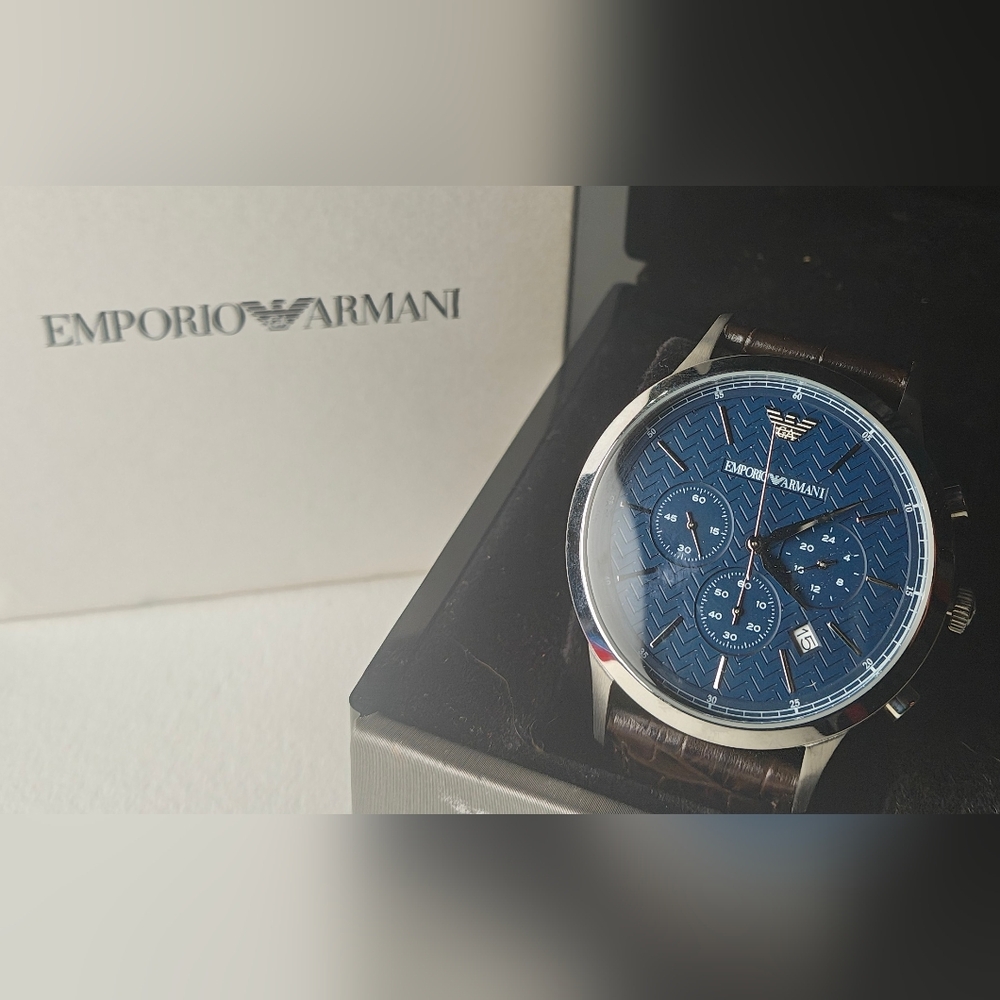 Giorgio Armani Quartz Steel Blue Watch